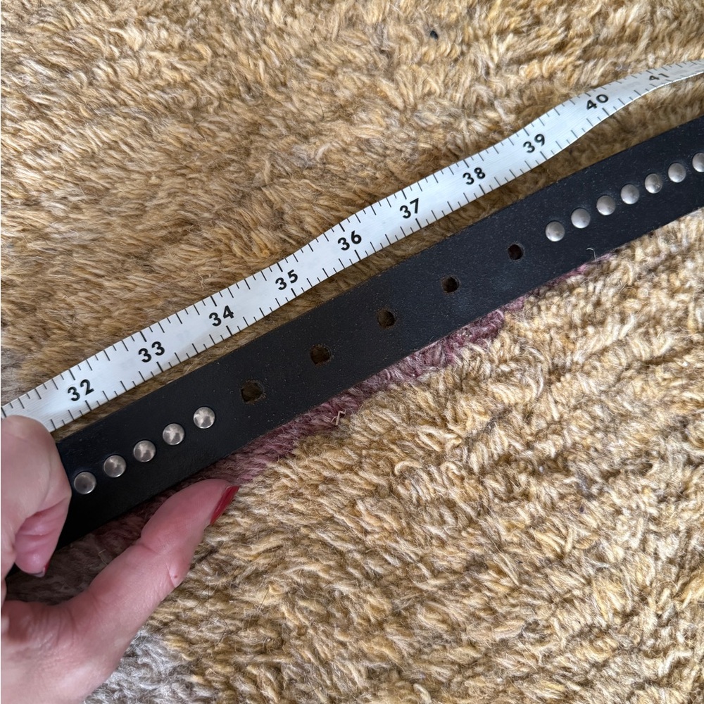 Prada Black Studded Leather Belt - Picture 4 of 4